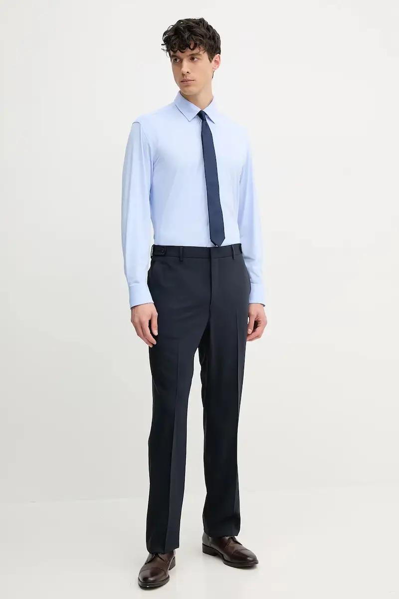 camicia uomo colore blu miniatura 2