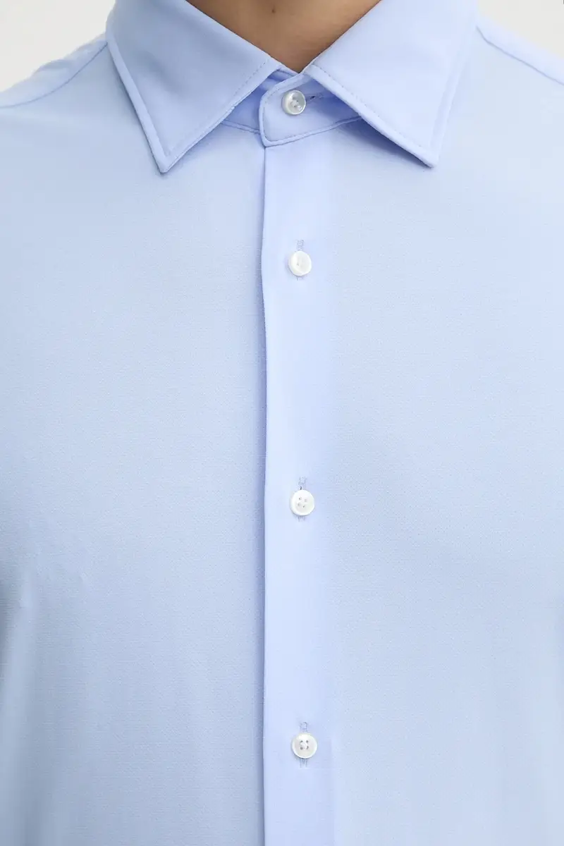 camicia uomo colore blu miniatura 5