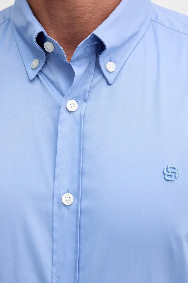 camicia uomo colore blu 50545234 miniatura 5