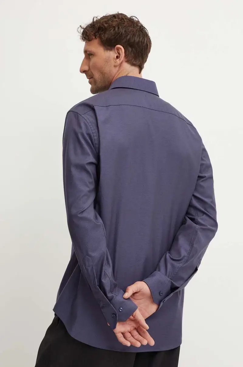 camicia uomo colore blu navy 50489830 Violetto miniatura 3