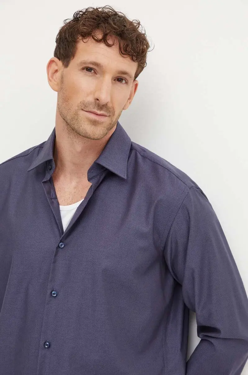 camicia uomo colore blu navy 50489830 Violetto miniatura 4