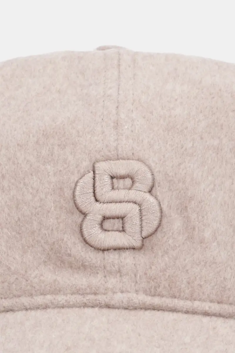 cappello da baseball con lana colore beige 50550607 miniatura 2