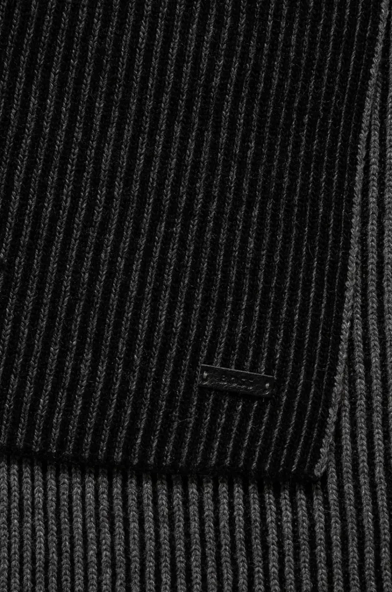 cappello e sciarpa con aggiunta di lana colore nero 50522439 miniatura 4