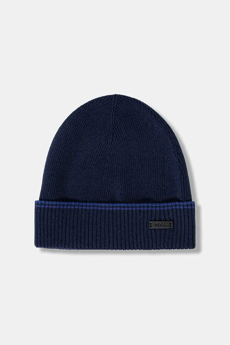 cappello e sciarpa con lana Hernesto_SET colore blu navy 50548858 miniatura 2