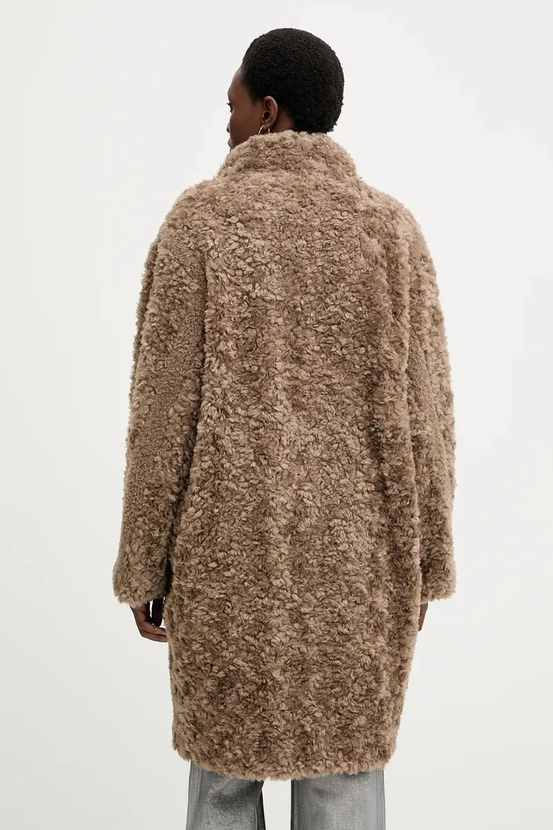 cappotto con aggiunta di lana colore beige 50548340 miniatura 3