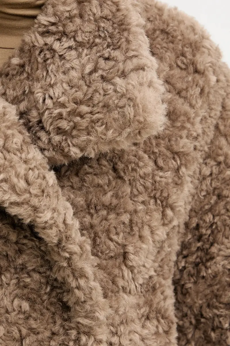 cappotto con aggiunta di lana colore beige 50548340 miniatura 5