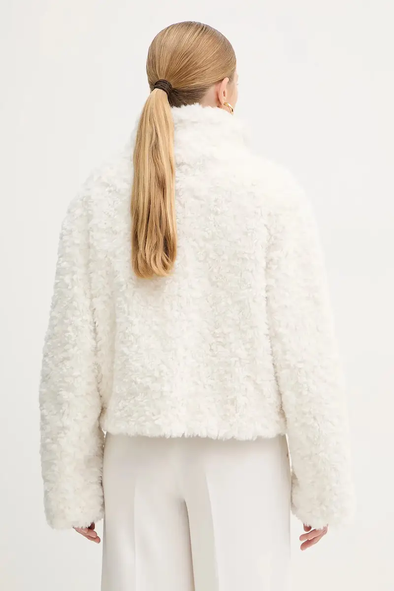 cappotto con aggiunta di lana colore bianco 50550632 miniatura 3