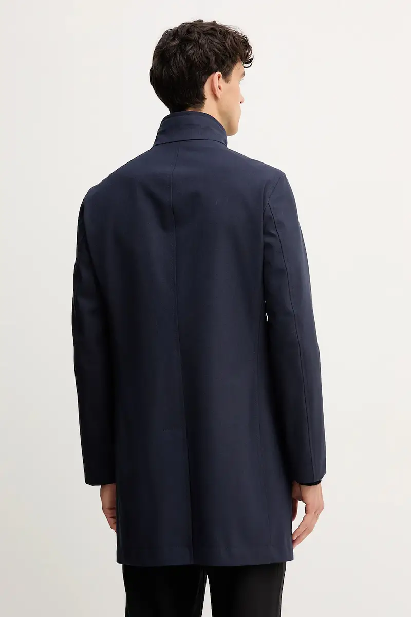 cappotto con aggiunta di lana colore blu navy 50546964 miniatura 3