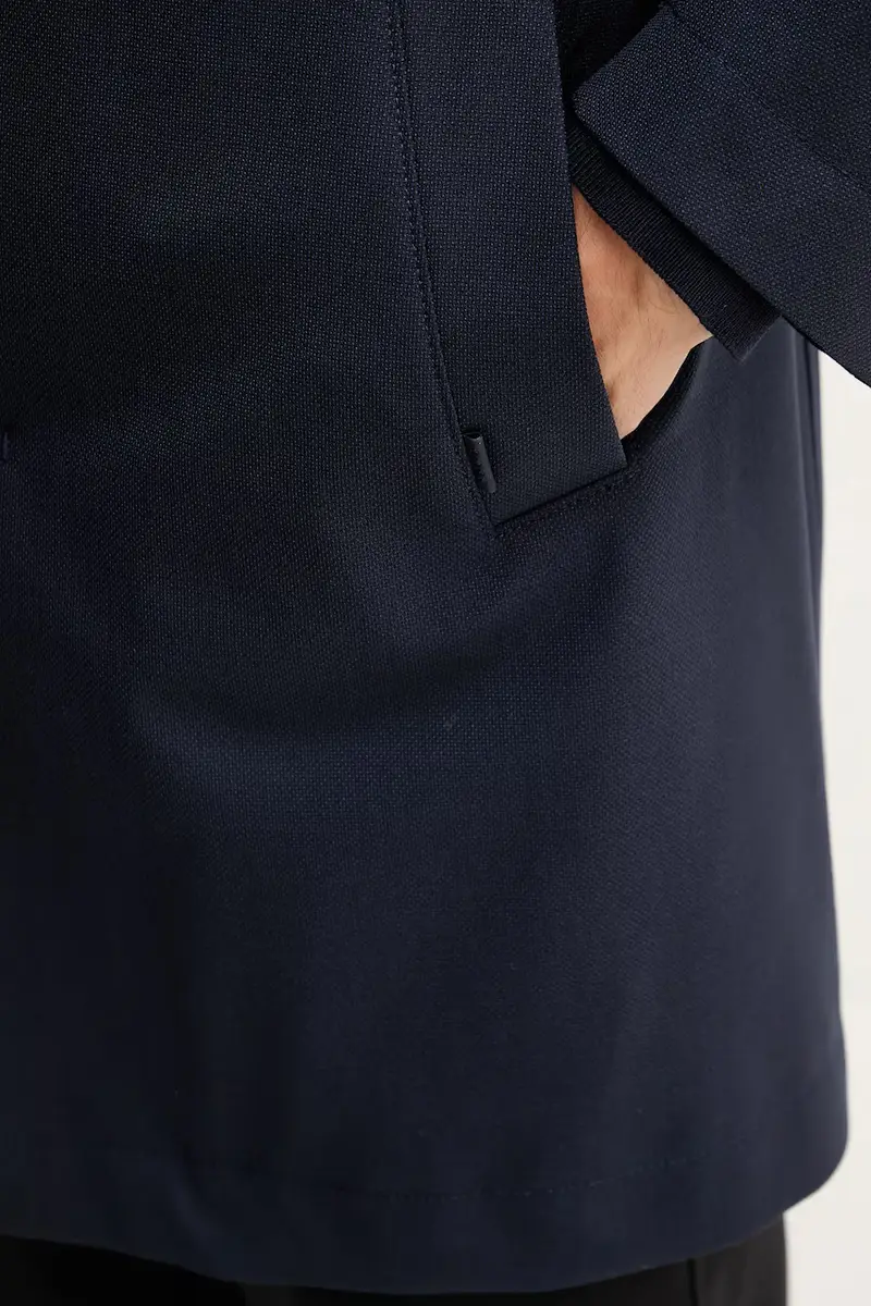 cappotto con aggiunta di lana colore blu navy 50546964 miniatura 5