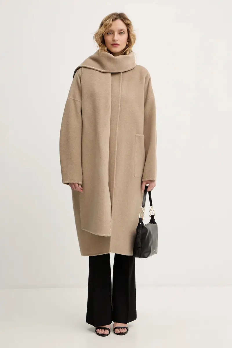 cappotto con lana Chalet Beige miniatura 2