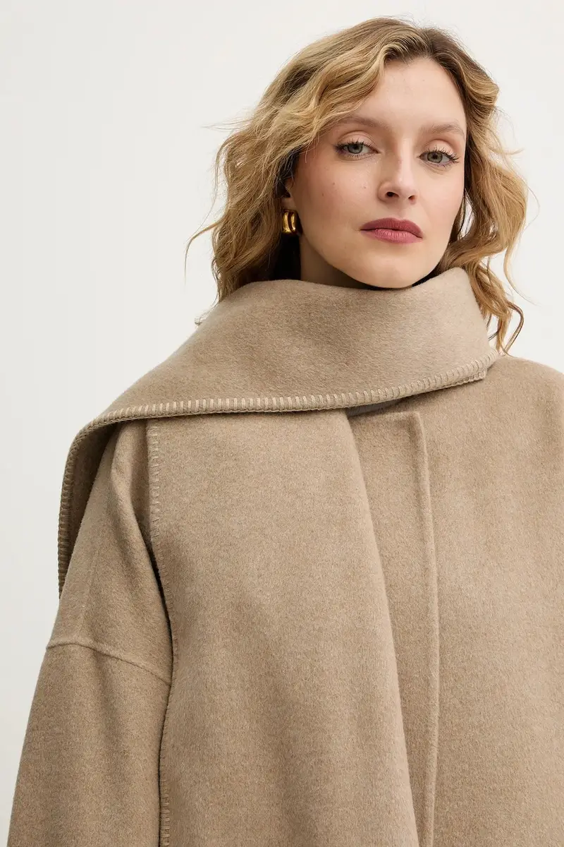 cappotto con lana Chalet Beige miniatura 4