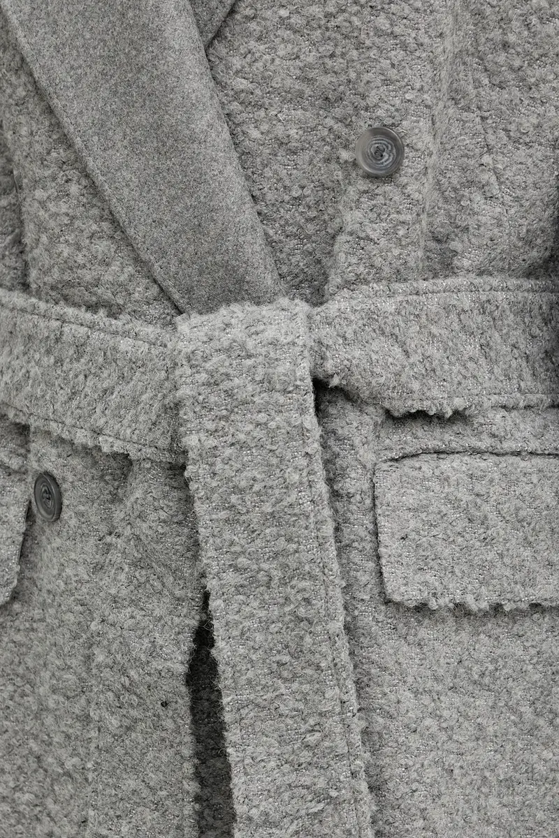 cappotto con lana colore grigio 50548338 miniatura 5