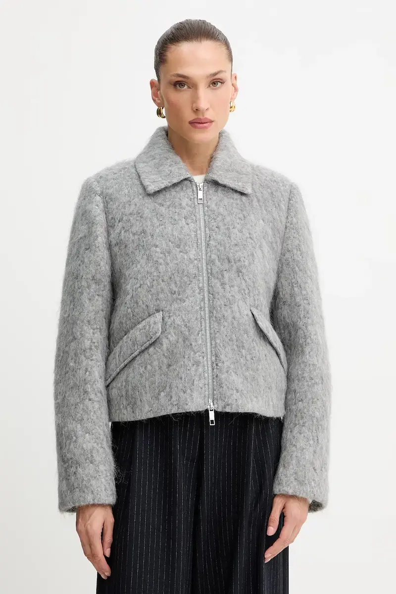 cappotto con lana colore grigio 50548767