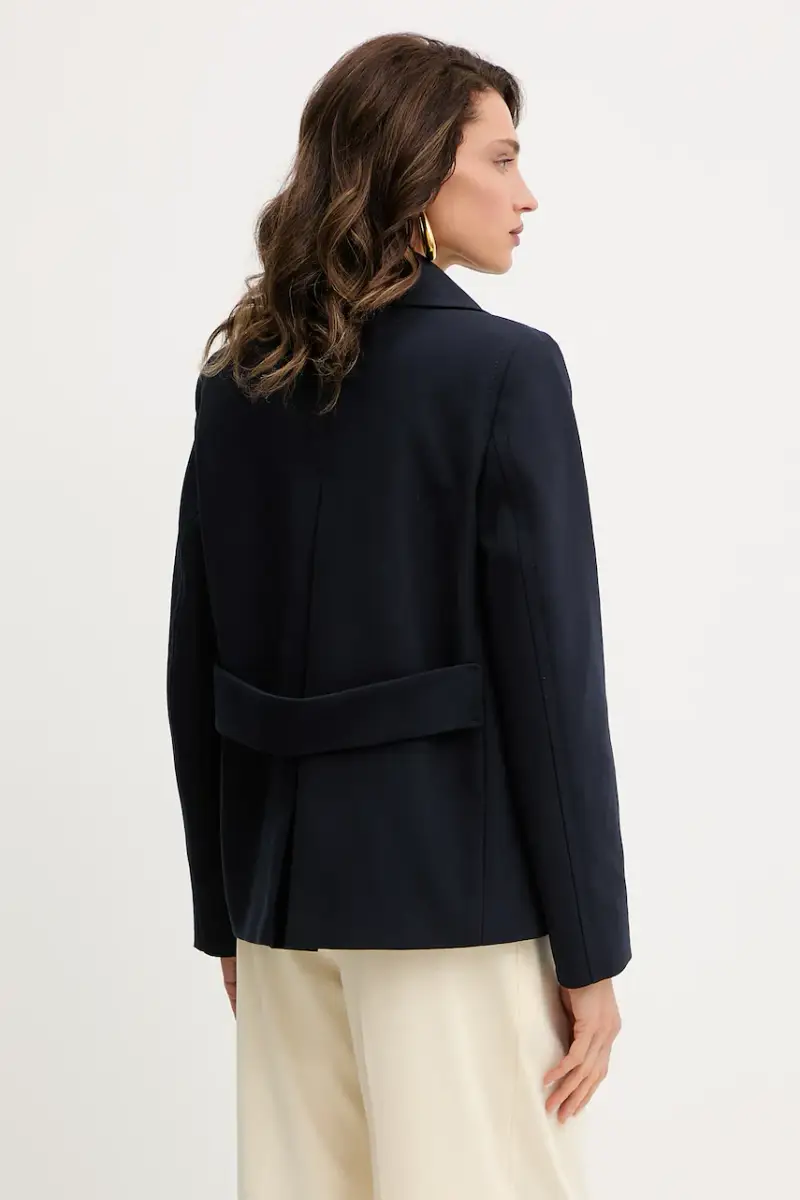 cappotto in cotone donna colore blu navy 50541523 miniatura 3