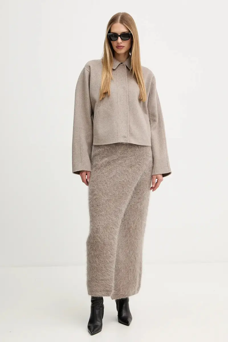 cappotto in lana Cafeta_DF Beige miniatura 2