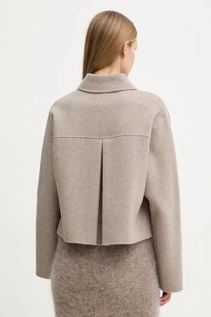 cappotto in lana Cafeta_DF Beige miniatura 3