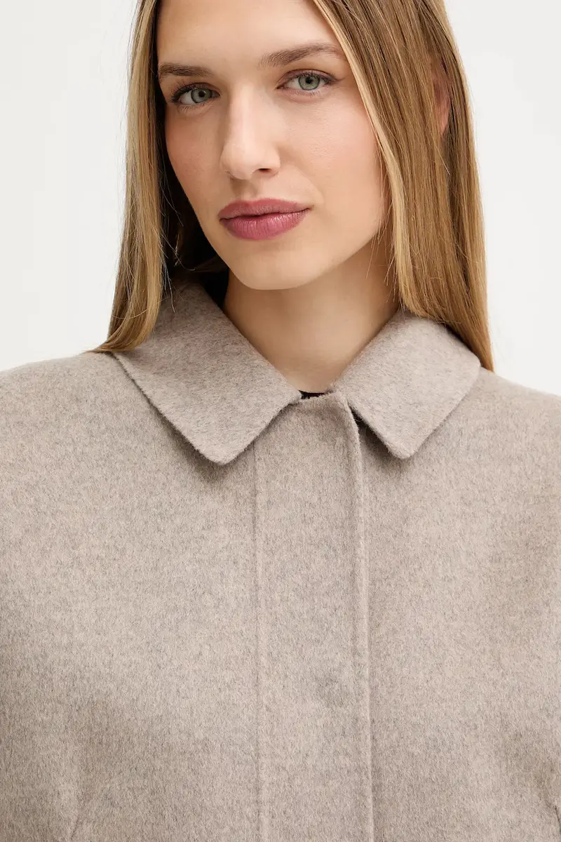 cappotto in lana Cafeta_DF Beige miniatura 4