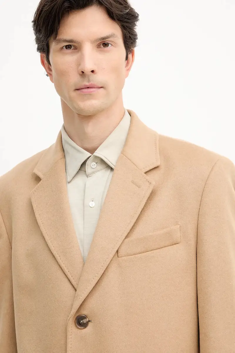 cappotto in lana colore beige 50549187 miniatura 4