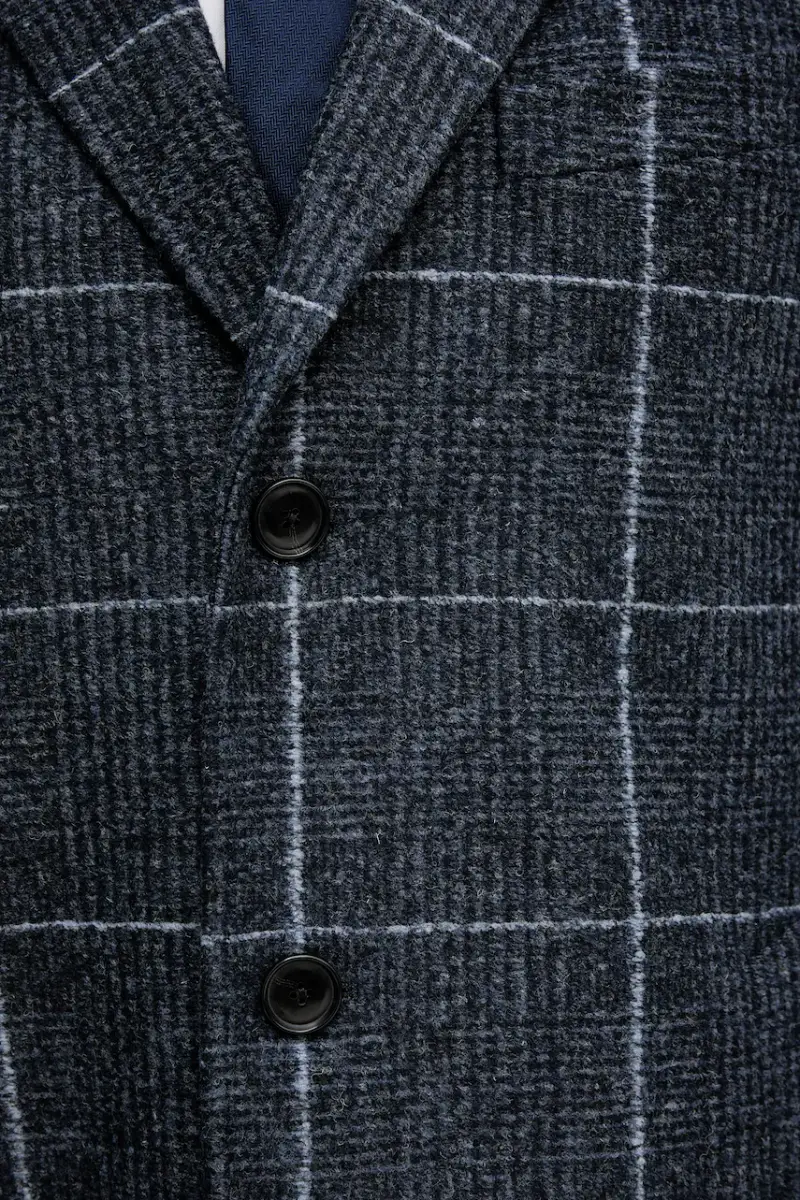 cappotto in lana colore blu navy 50551092 miniatura 5