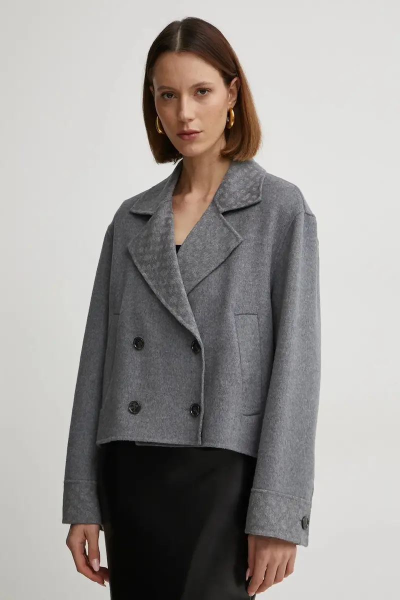 cappotto in lana colore grigio 50531742