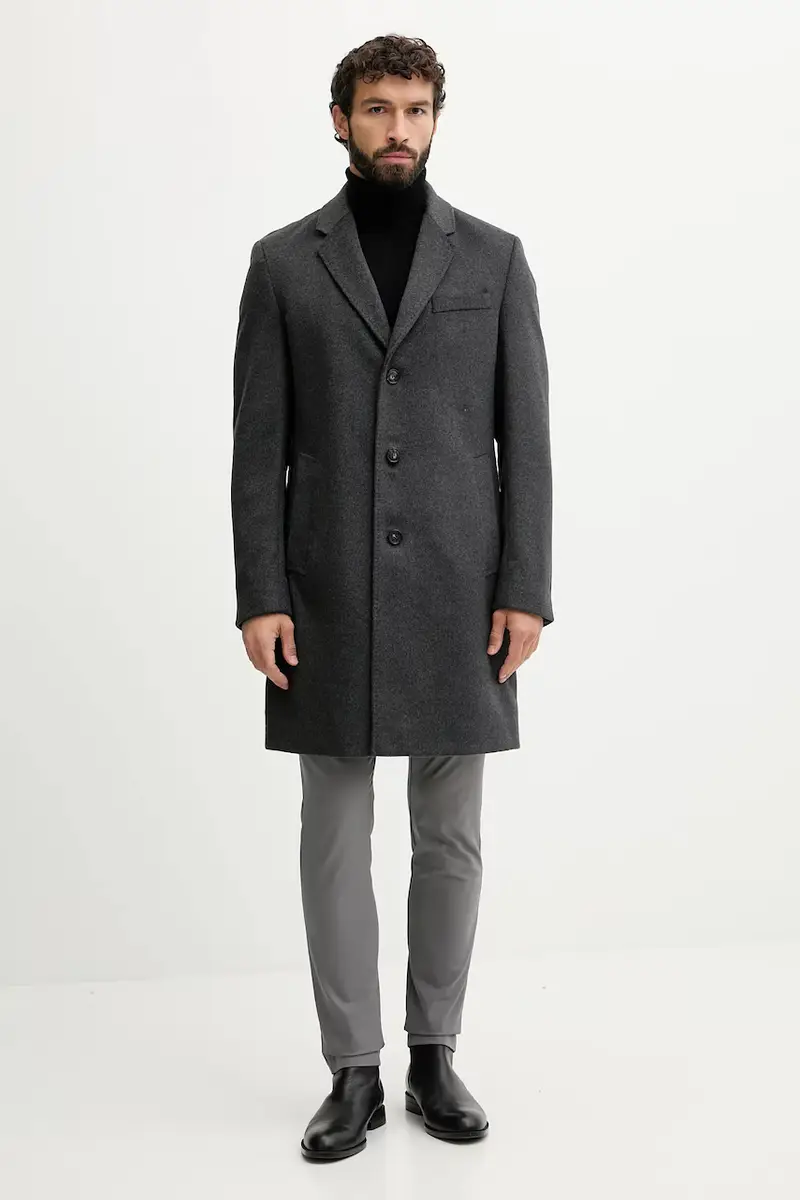 cappotto in lana colore grigio 50549187 miniatura 2