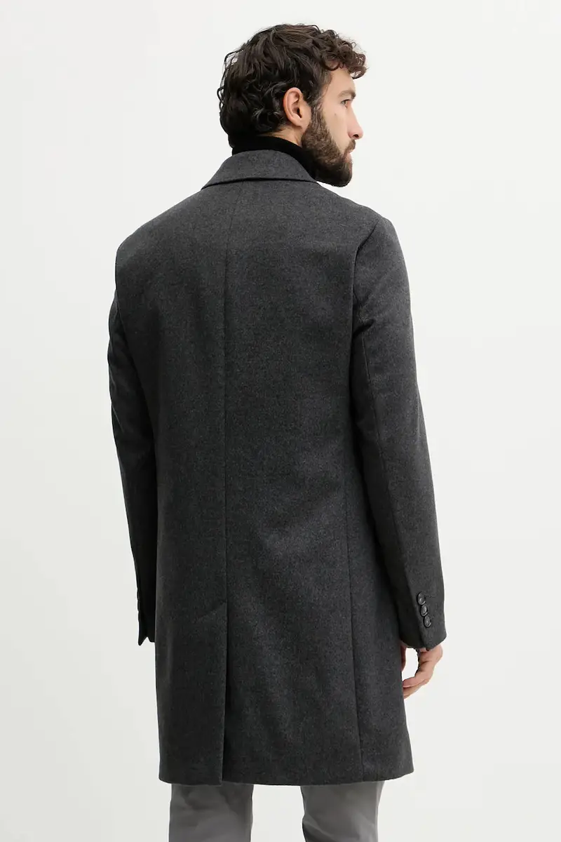 cappotto in lana colore grigio 50549187 miniatura 3