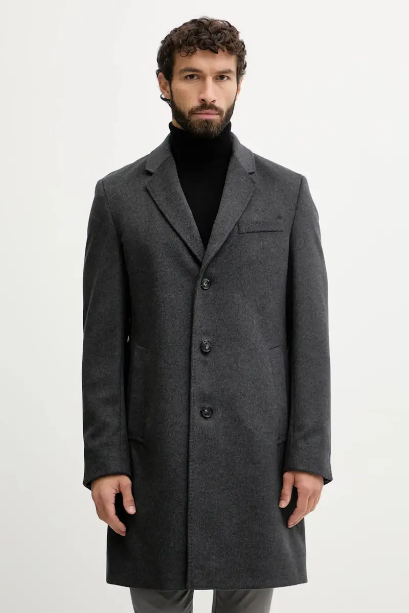 cappotto in lana colore grigio 50549187