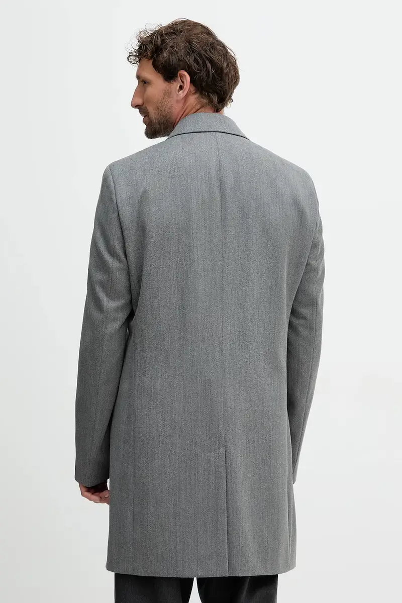 cappotto in lana colore grigio 50551117 miniatura 3