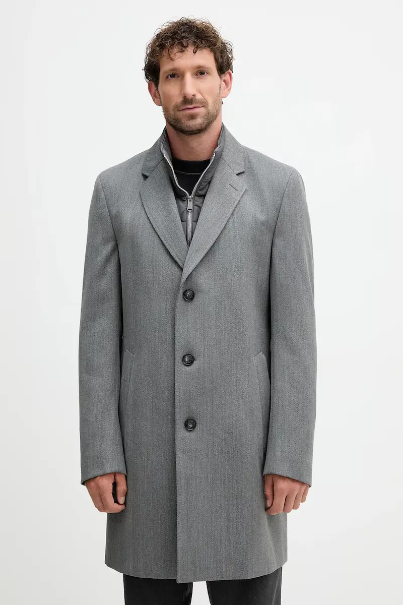 cappotto in lana colore grigio 50551117