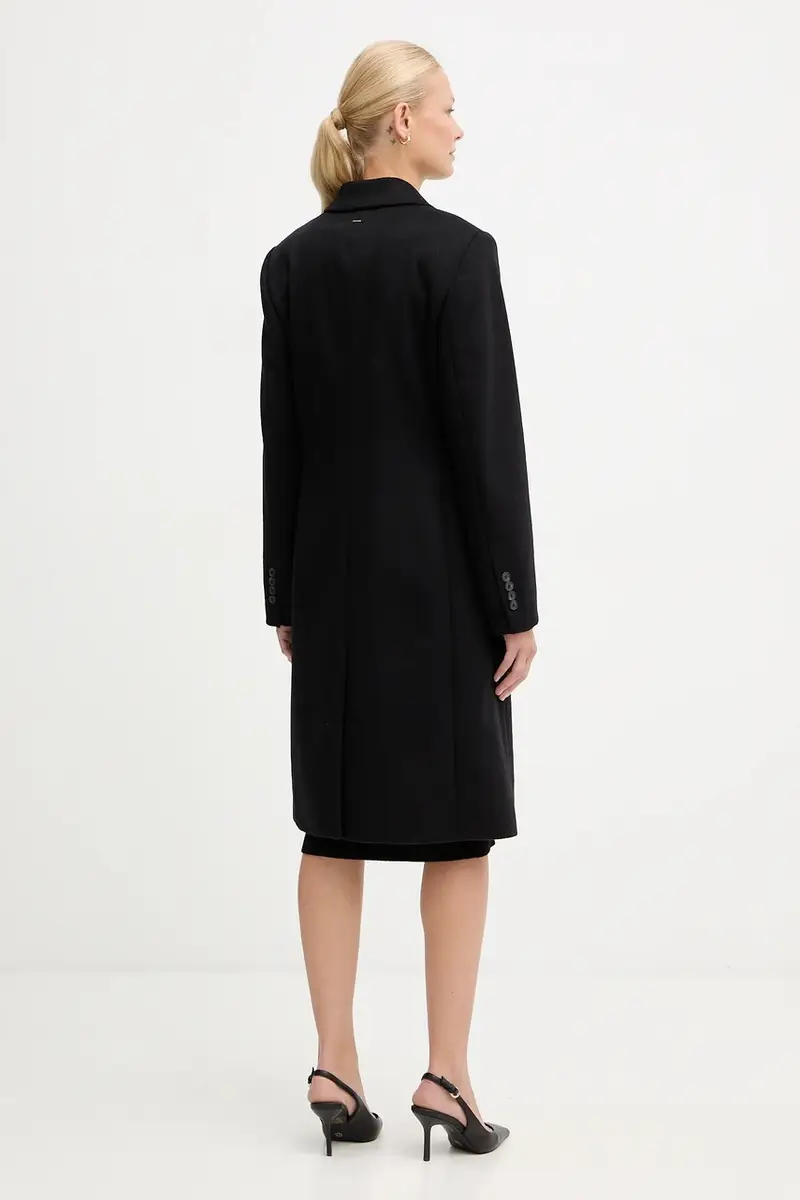 cappotto in lana colore nero 50548371 miniatura 3