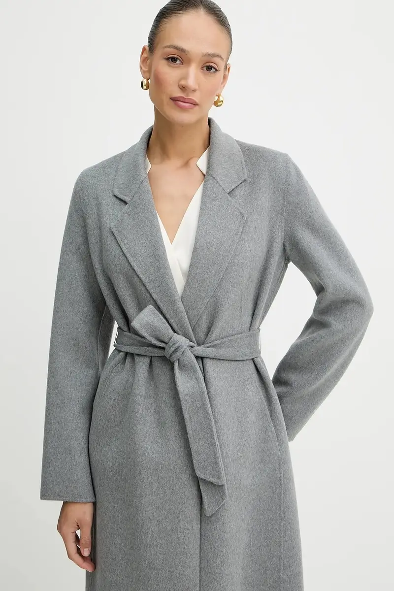 cappotto in lana donna colore grigio 50541513 miniatura 4