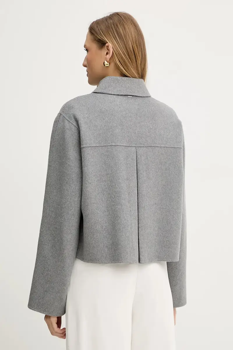 cappotto in lana donna colore grigio 50543170 miniatura 3