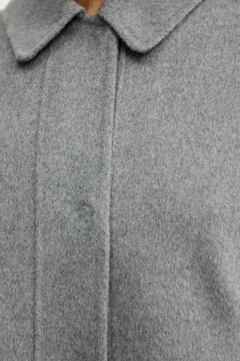 cappotto in lana donna colore grigio 50543170 miniatura 5
