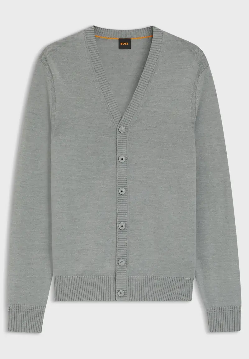 Boss Cardigan Uomo Grigio 4073697