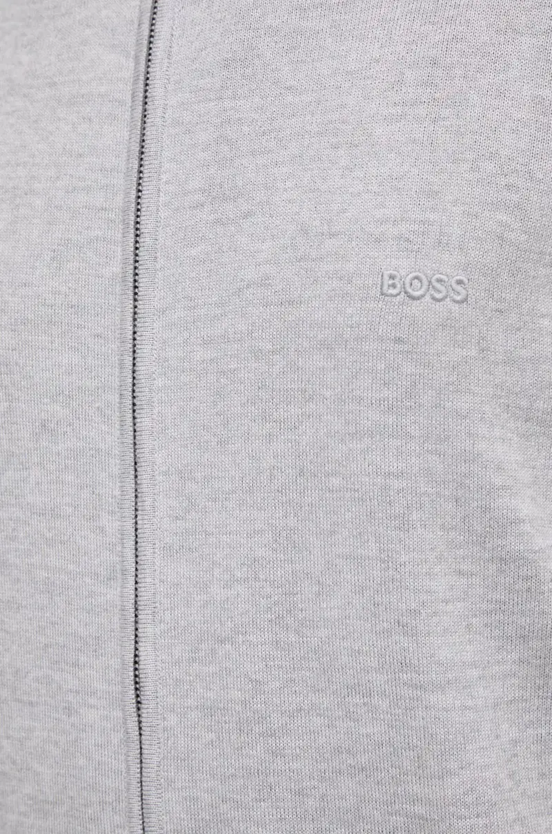 cardigan in lana colore grigio miniatura 4