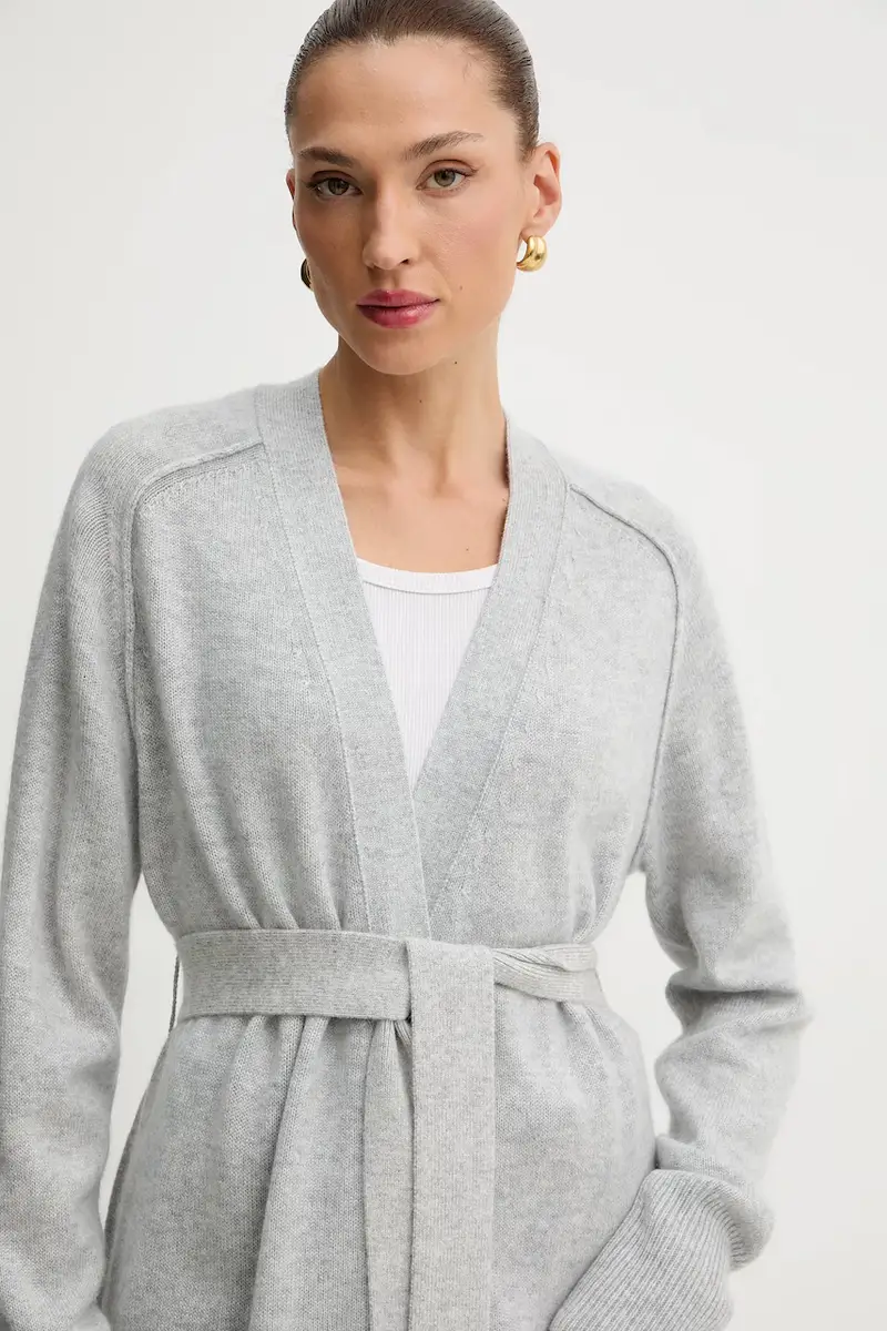 Boss Cardigan Donna Grigio 3770483 miniatura 4