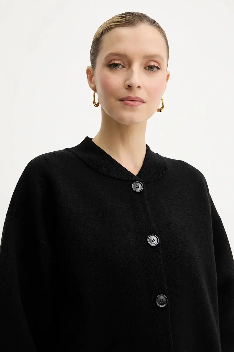 Boss Cardigan Donna Nero 3646282 miniatura 4