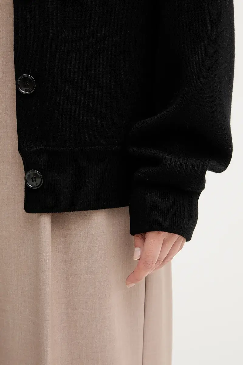 Boss Cardigan Donna Nero 3646282 miniatura 5