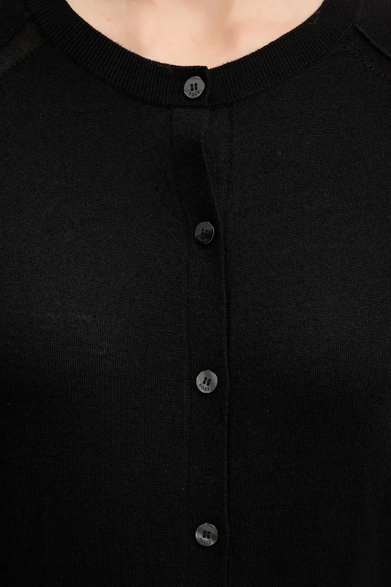 Boss Cardigan Donna Nero 3648371 miniatura 5