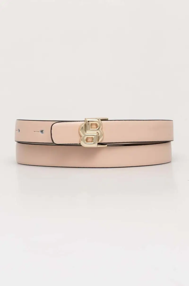 cintura in pelle bilaterale donna colore beige