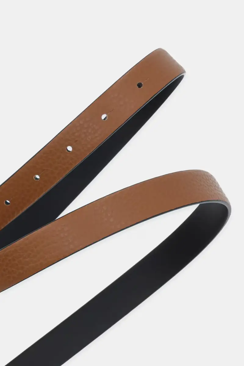 cintura in pelle bilaterale donna colore rosa 50542179 Nero miniatura 2