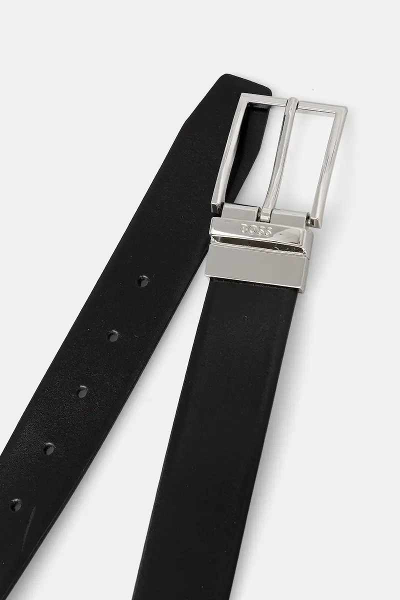 cintura in pelle bilaterale uomo colore nero 50537112 miniatura 2