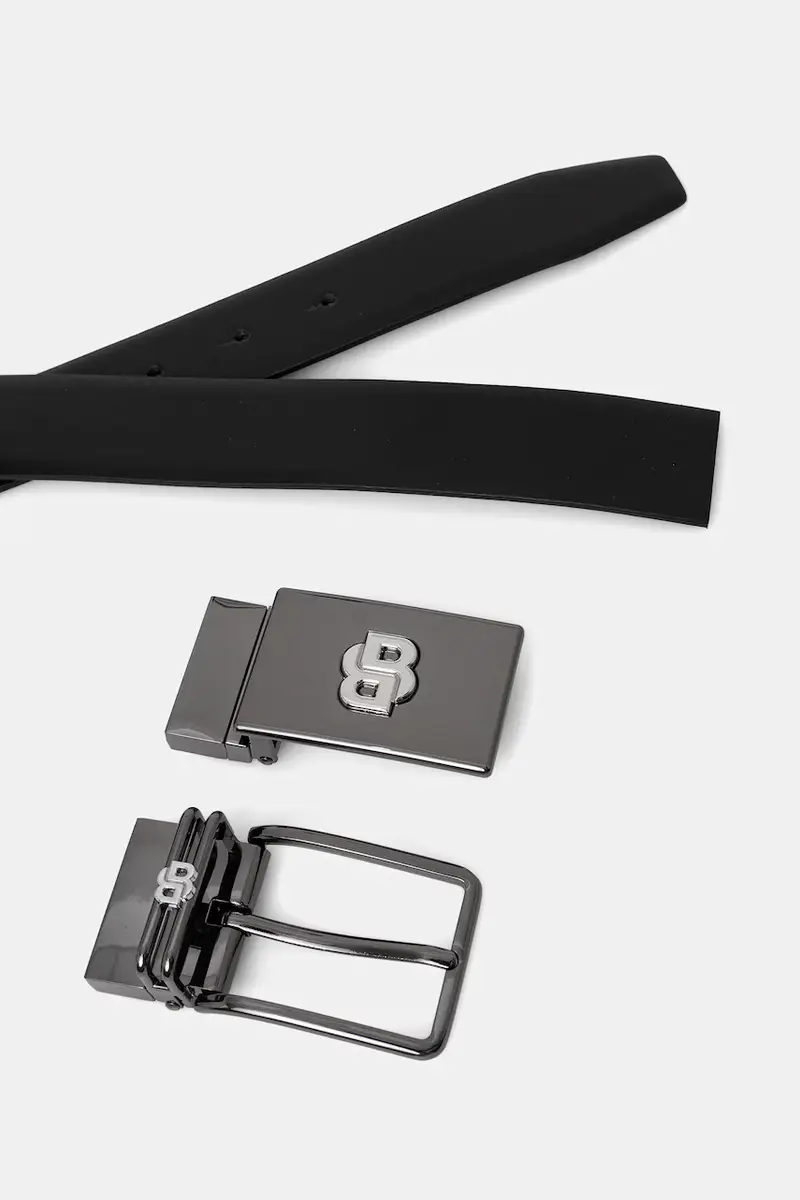 cintura in pelle bilaterale uomo colore nero 50553335 miniatura 3