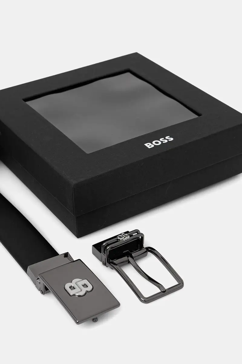 cintura in pelle bilaterale uomo colore nero 50553335 miniatura 4