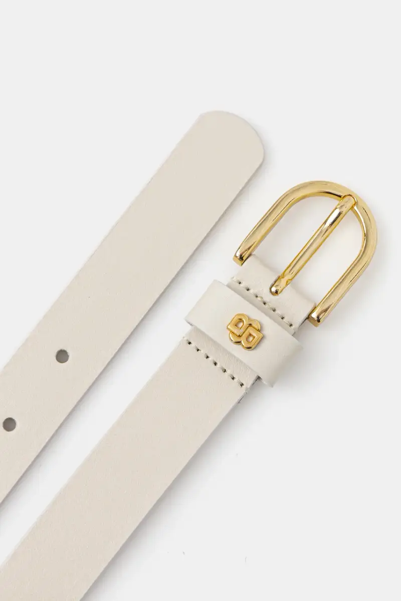 cintura in pelle donna colore beige 50536991 miniatura 2