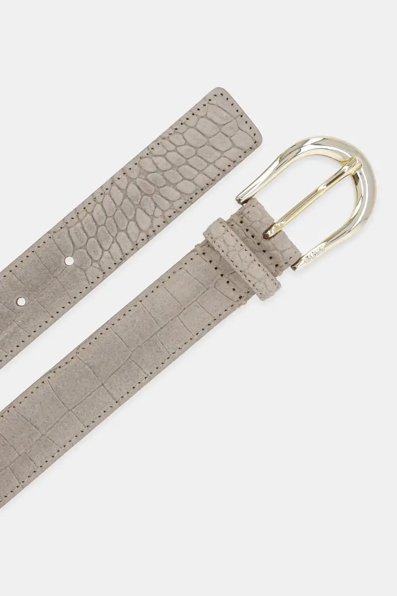 cintura in pelle donna colore beige 50548505 miniatura 2