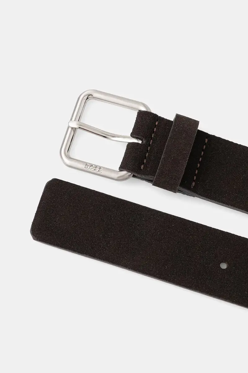 cintura in pelle scamosciata uomo colore marrone 50553301 miniatura 2