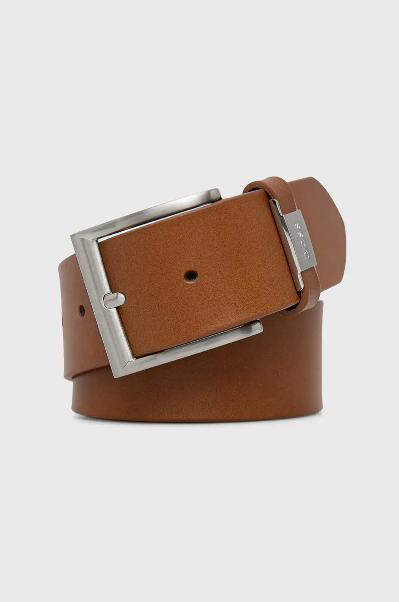 cintura in pelle uomo Marrone