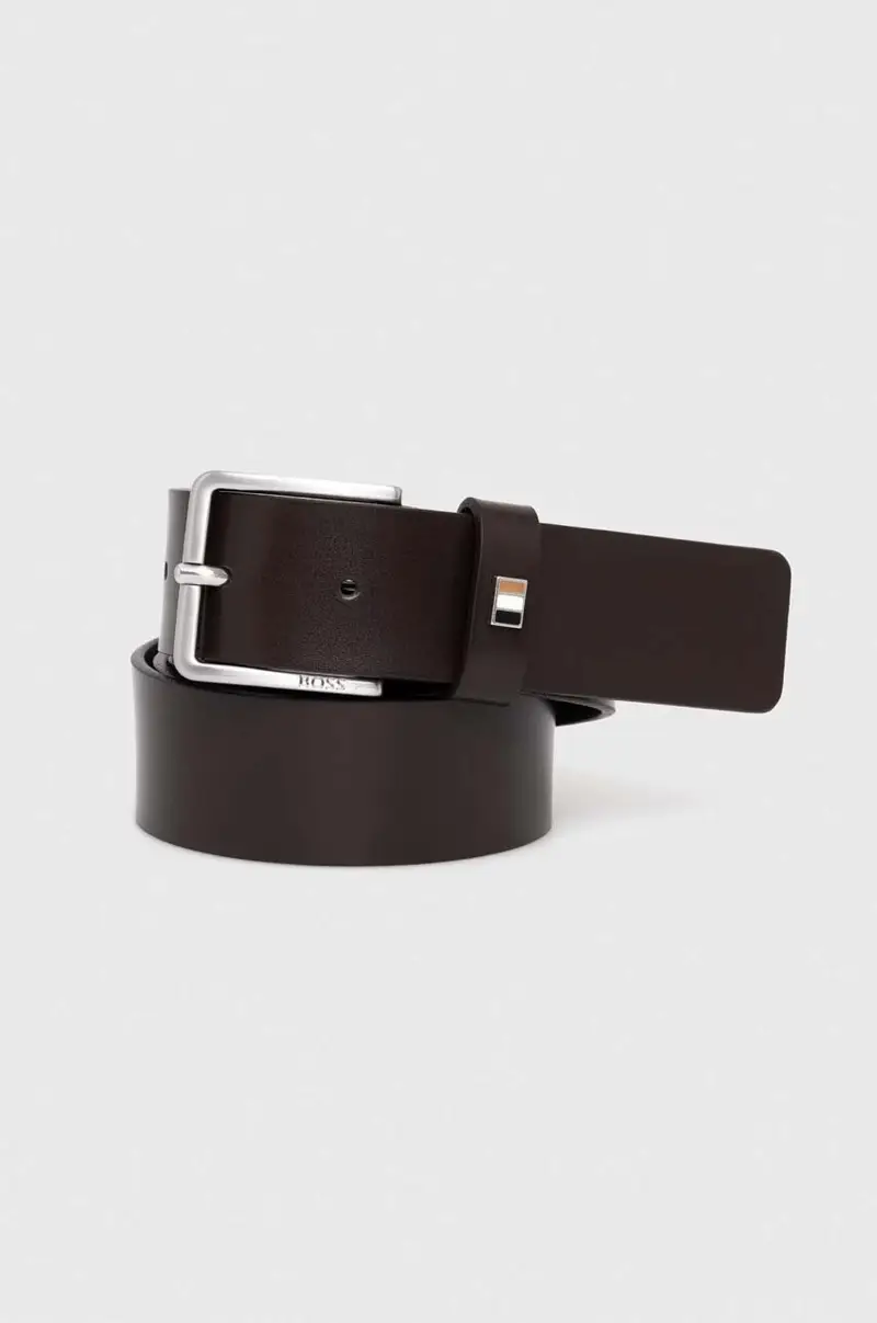 cintura in pelle uomo Marrone