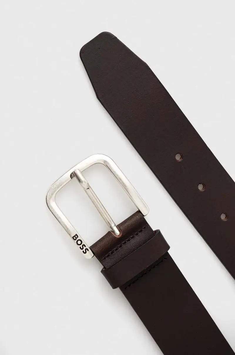 cintura in pelle uomo Marrone miniatura 2